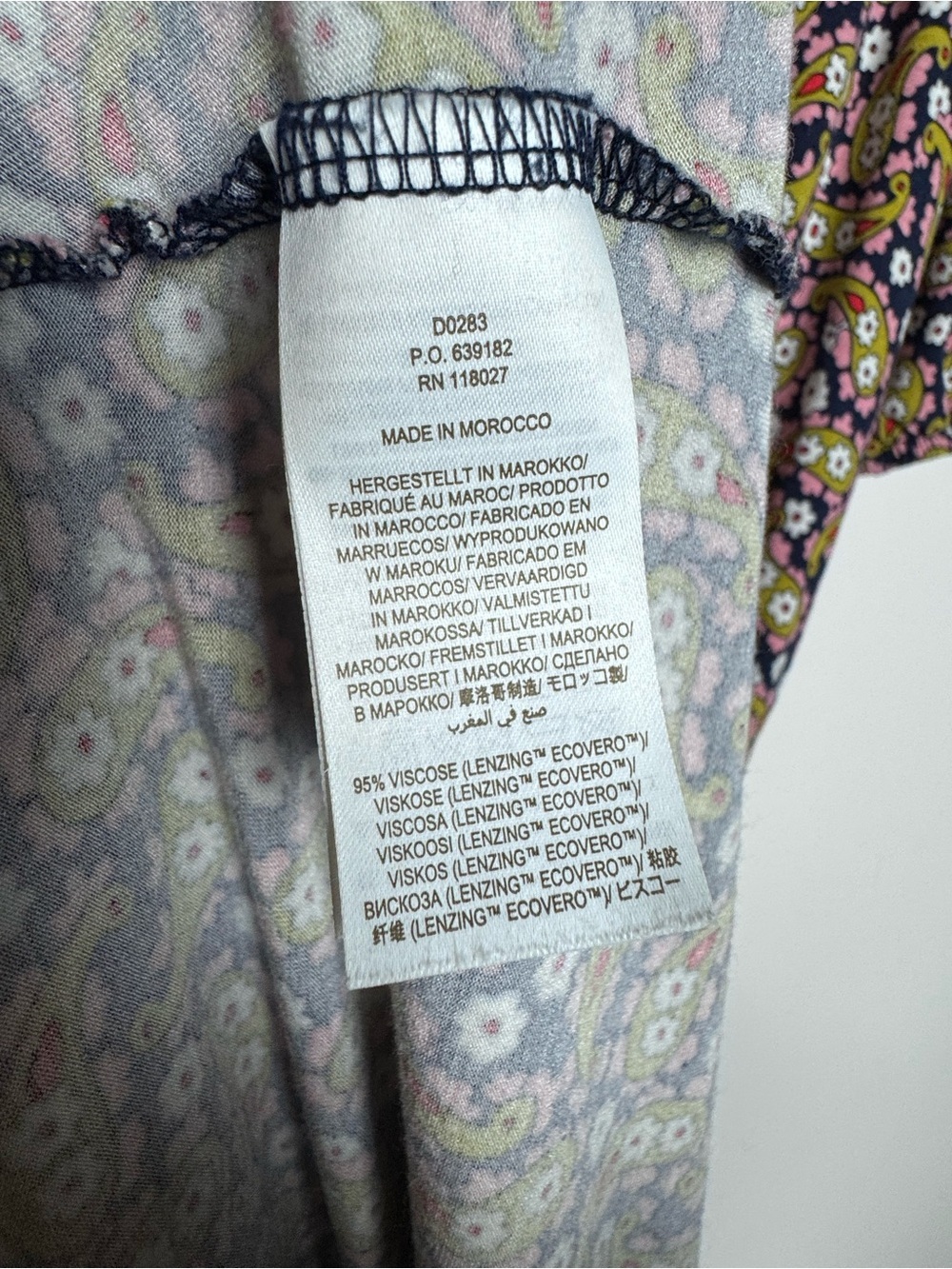 BODEN Paisley Print Ruffle Jersey Midi Dress Citronelle Multi 4L - Picture 9 of 12